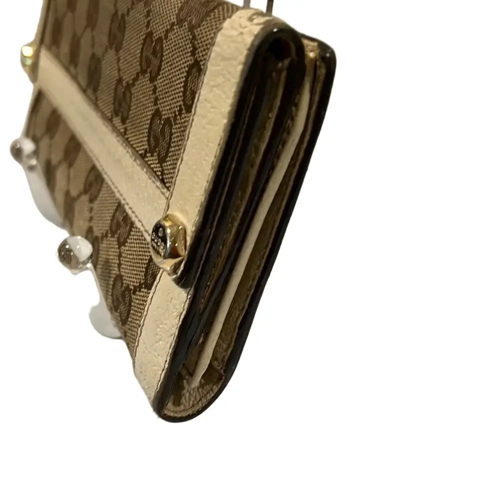 Gucci Monogram Leather Long Snap Wallet - Picture 13 of 14